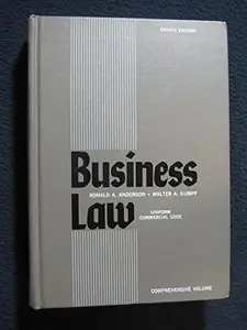 USED-Business law;: Uniform commercial code comprehensive volume by ronald anderson (Hardcover)