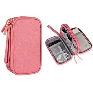 Portable Waterproof Cable Organizer Case  Double Layer All-in-One Storage Bag for Travel Essentials | Durable Pouch for Cords, Chargers & Phones pax mini, Cord Holder