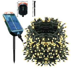 Solar String Lights Outdoor Waterproof LED Colorful Atmosphere Lamp, BBQ Decoration, Perfect Gift, 10m-50m, 13 Lighting Modes