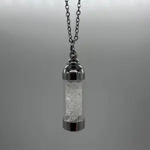 Clear Quartz Vial Necklace
