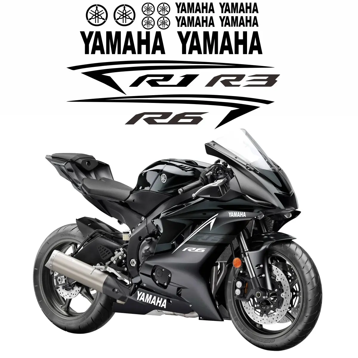 R1 R3 R6 logo Motorcycle Decal Stickers misc