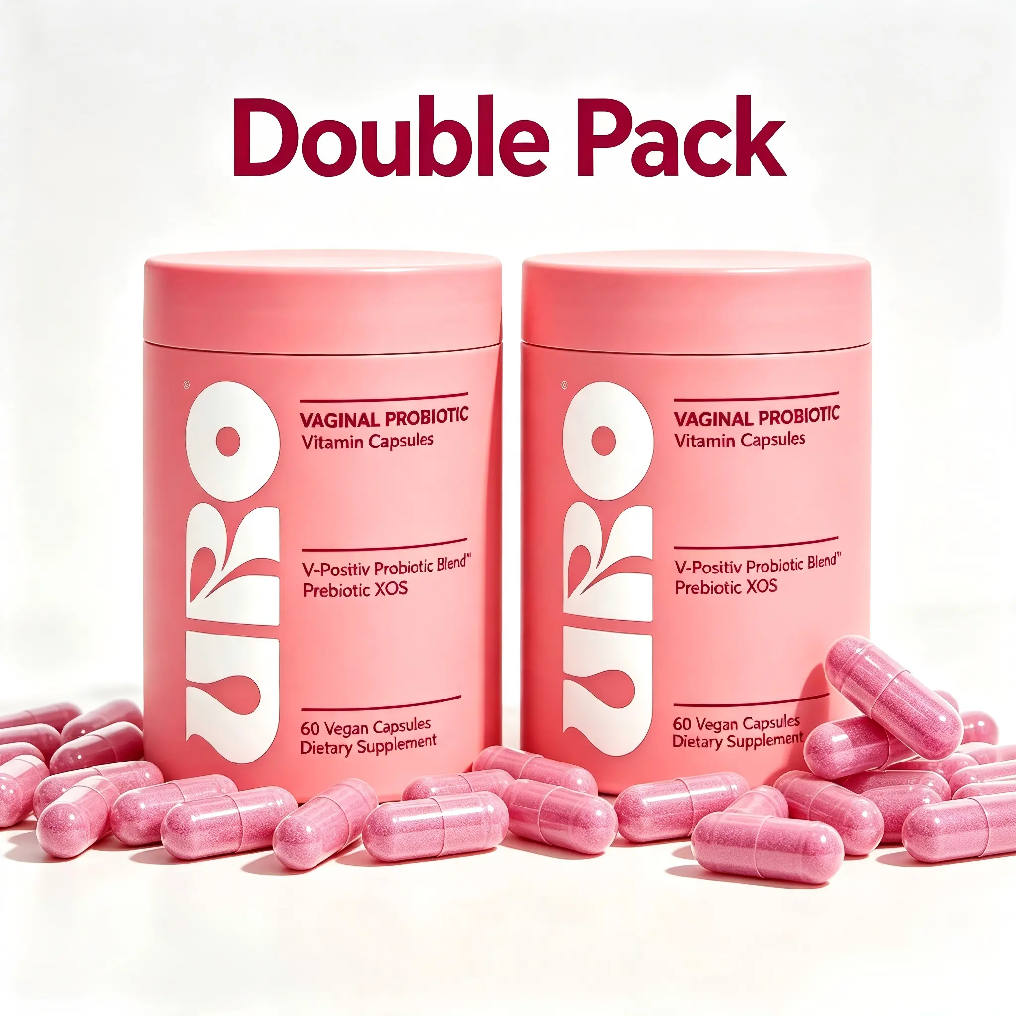 2 Botte Uro Women's Probiotics - -JA Prebiotic and Probiotic Capsules-60 Count