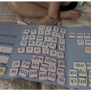 JoyCat Phonics Magnetic Letter Tiles- Hooked on Phonics, ABC Reading Games Set with Word-Building Folder & Storage Case, Letter Sound Alphabet Letters, Spelling Learning Game for Kids 3+, Preschool Pre k Classroom Materials,back to school