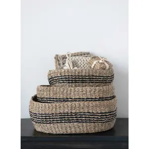 Striped Seagrass Baskets