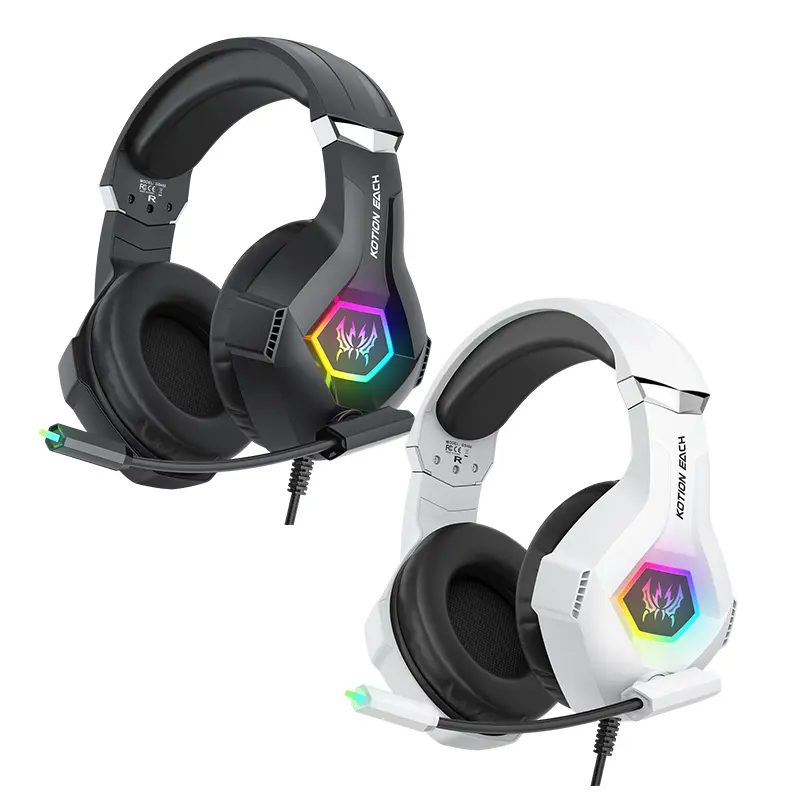 Immersive Wired Gaming Headset with Noise Cancelling Microphone, Surround Sound, Multi-Platform Compatible, Comfortable Ear Cup, RGB Lighting, PC Headsets, Multiplatform Gaming Headset, Surround Sound Headphones, Gaming Accessories
