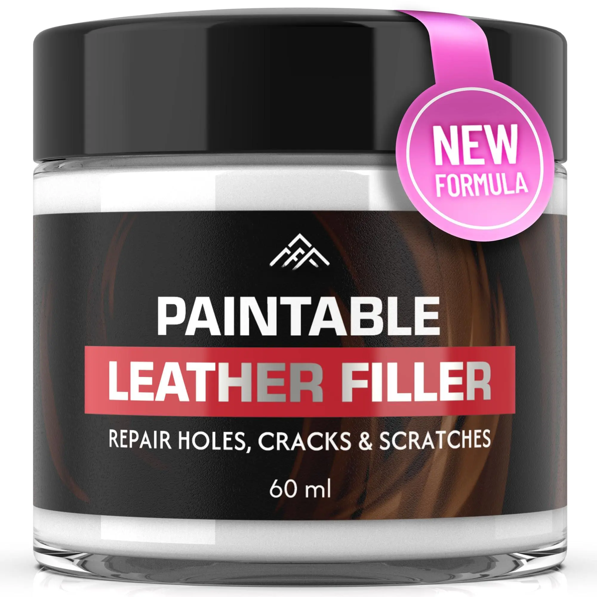Paintable Leather Filler - Repair For Tears And Holes Scratch Easy Step-by-step Guide- Gel White 60 Ml