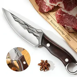 AprilShopping FestivalViking - style Japanese Chef's Kitchen Meat Cleaver / Butcher Boning Knife(with Sheath) Kitchen meat cleaver / butcher knife,boning knife,hand-forged meat cutting knife,multi-functional and portable,suitable for home kitchens, Blade