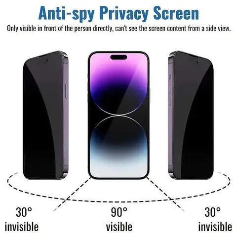Privacy Screen Protector for iPhone 11 Series, 2-Piece Double Pack Tempered Glass Film with Autoalign Ease & Dustproof Feature, Summer Fall Cellphone Accessory, Birthday Gift Option | backtoschool
