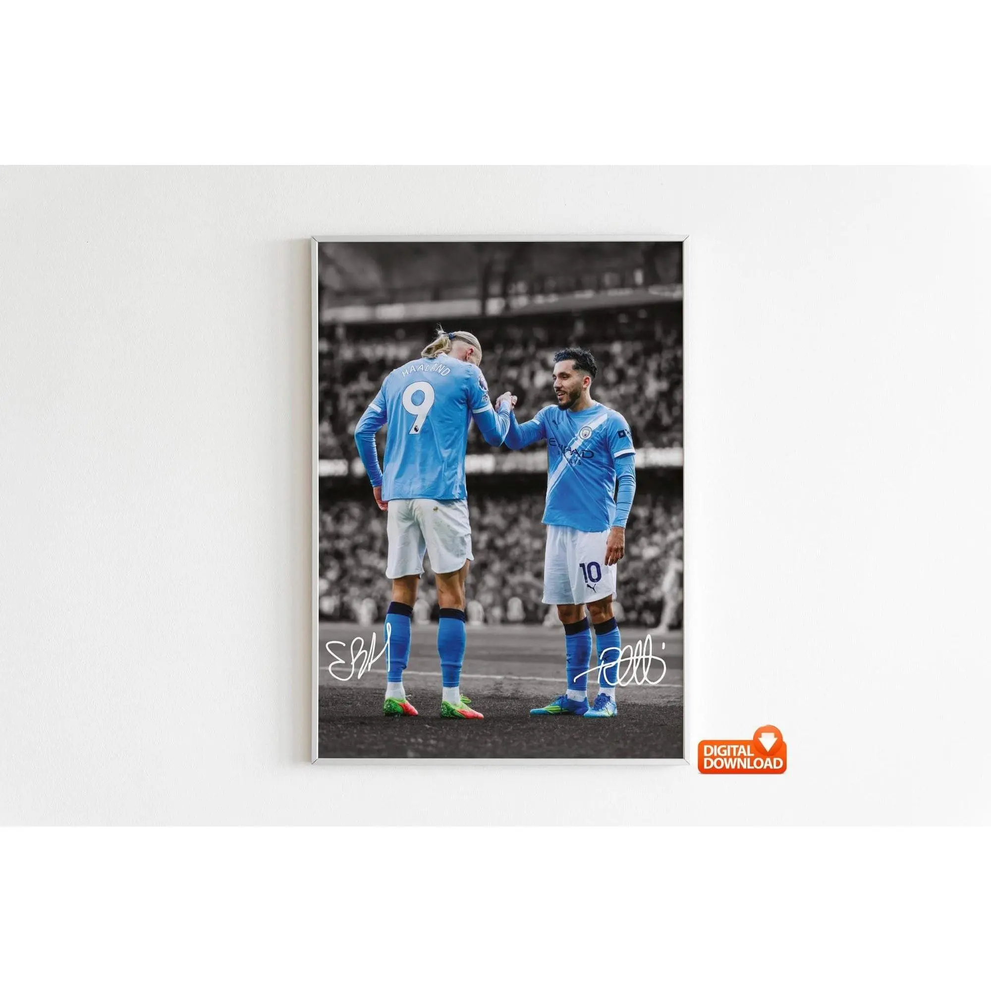 Erling Haaland Poster Signed Football Poster( Unframed - Print Only )