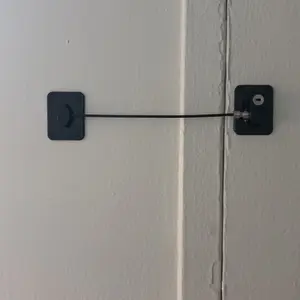 LMMAKE Refrigerator Lock 1 Pack Fridge Lock with Silicone Wire Protection ABS Plastic Chain-Linked Design Easy Install Keyed Cabinet Locks Black Flexible Installation Options