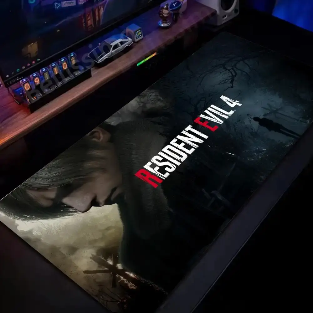 Resident Evil 4 Kennedy Game Mouse Pad, Keyboard Mat, Leon S. Kennedy Resident Evil Video Game Desk Mat, Resident Evil 4 Gaming Playmat For Computer Accessories, Gift For Gamers
