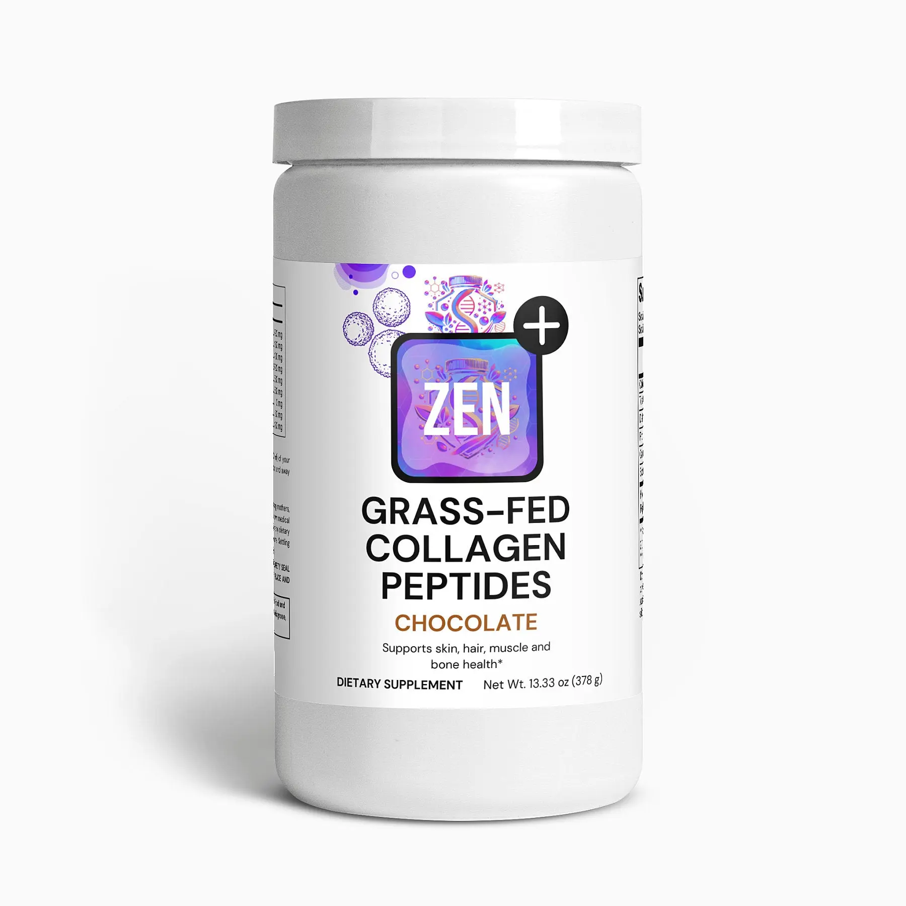 Grass-Fed Collagen Peptides Powder (Chocolate) Protein Supplement Healthcare Fitness