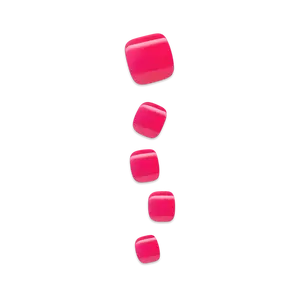 Impress Color No Glue Fake Press On Toenails - Cherry On Top | Solid, Pink, Short, Squoval, Pedicure