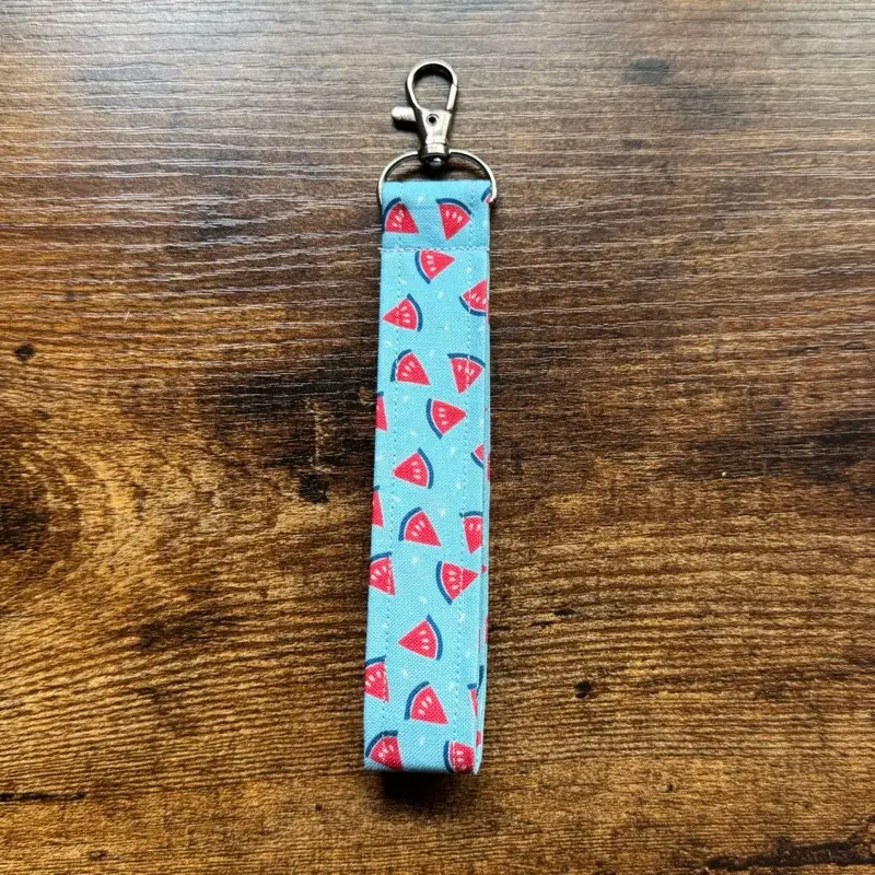 Summer Watermelons Fabric Keychain Wristlet