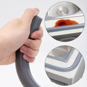 1M Bathroom Retention Basin Water Stopper Silicone Retaining Strip Water Shower Dam Flood Barrier Dry And Wet Separation Blocker