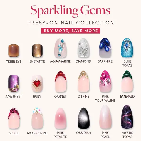 Glamnetic Sparkling Gems Press On Nail Collection