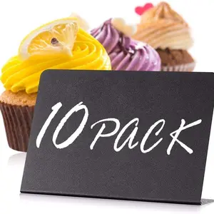15 Pcs Foldable Cake Label Display Cards, Erasable Write-On Durable Paper Tags, Retail Price Labels for Desserts and Cookies