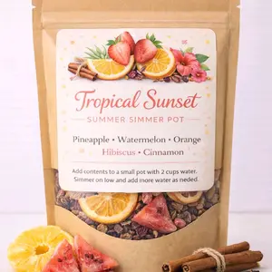 Tropical Sunset Simmer Potpourri | Summer Simmer Pot | Pineapple & Watermelon Blend | Natural Home Fragrance | Farmhouse Kitchen Scent