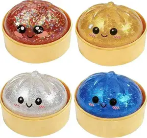Glitter Dumpling Squishies Blind Box (2026 Edition) – Soft, Squishy Stress Balls with Steam Basket Design for Sensory Play & Calming Decompression
