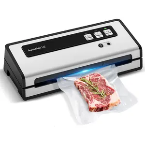 Vacuum Sealer Machine with Automatic Bag Detection, 0.2-inch Widened Heating Strip, Compact  Sealer, Easy to Use, Starter Kit