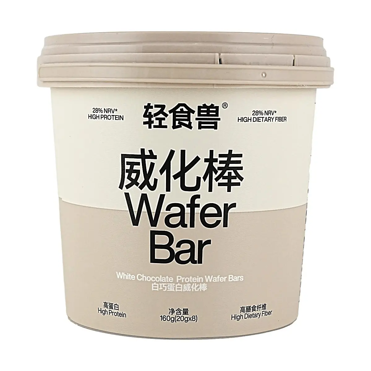 Qingshishou Mini Wafer Bites White Chocolate Flavor - 160g (8x20g) Individually Wrapped Snacks