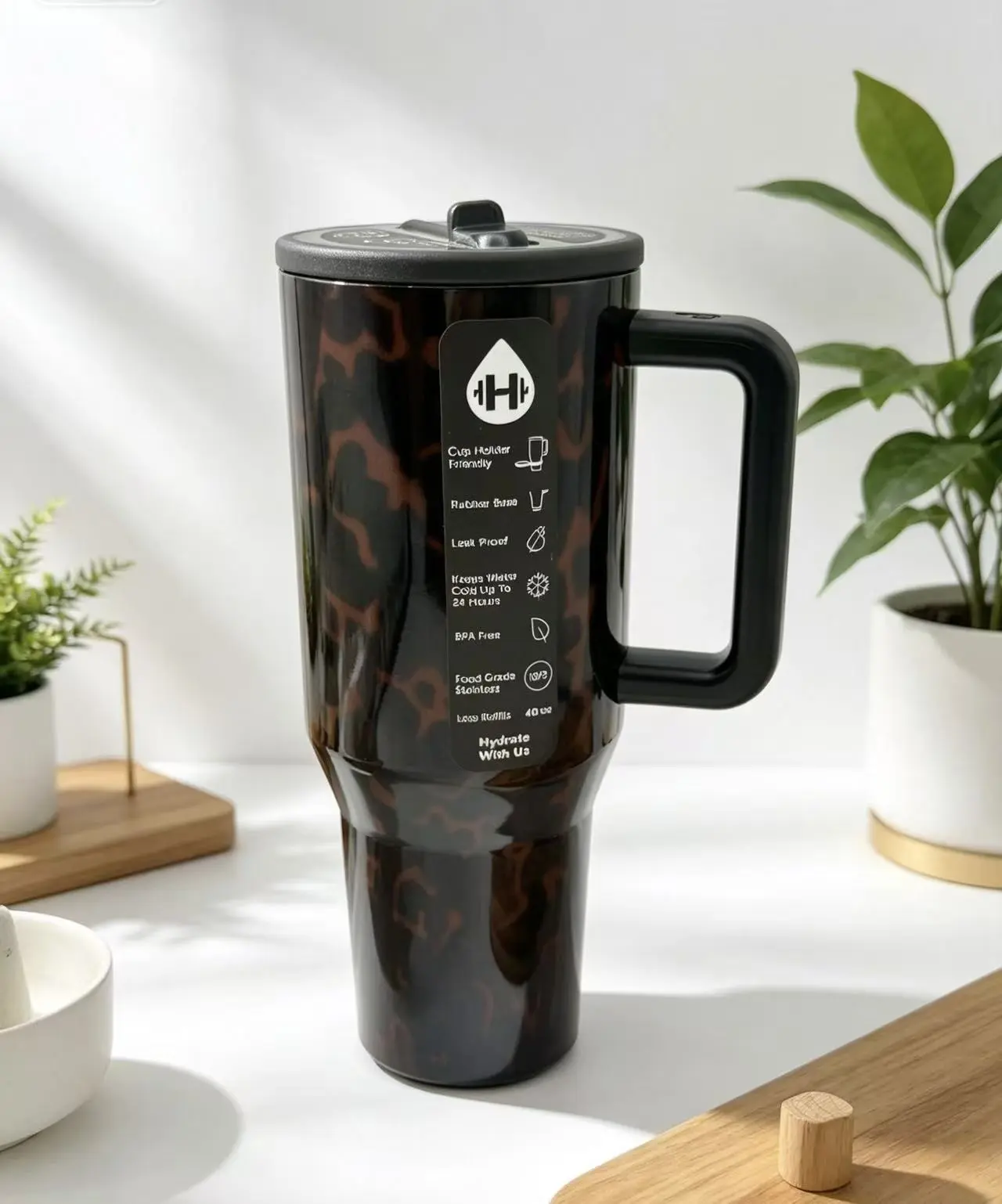 40oz Matte Vacuum Insulated Stainless Steel Travel Cup - Leak-Proof, BPA-Free, 24H Cold Retention Kitchenware Drinkware Portable Tumbler