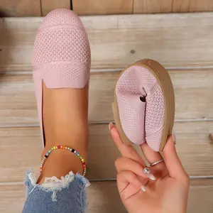 Women'S Slip-On Flat Shoes, Comfortable Casual Footwear, New Spring And Summer Round-Toe Dance Shoes, Available in Larger Sizes for Wide Feet.flat  pumps  shoes