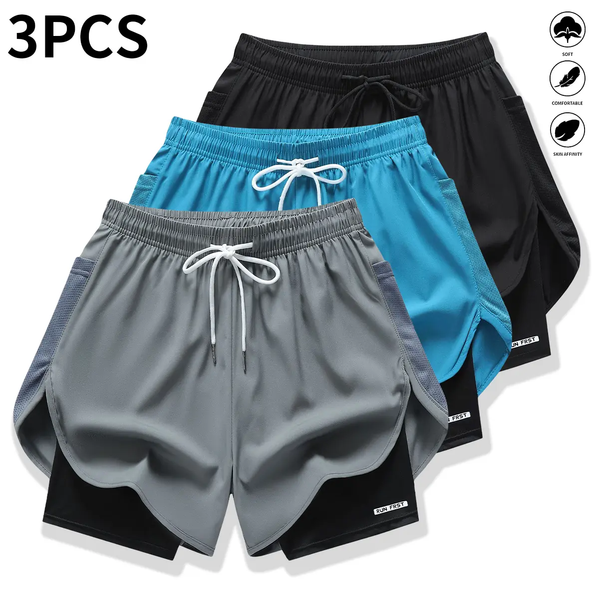 Black + Light Gray + Lake Blue