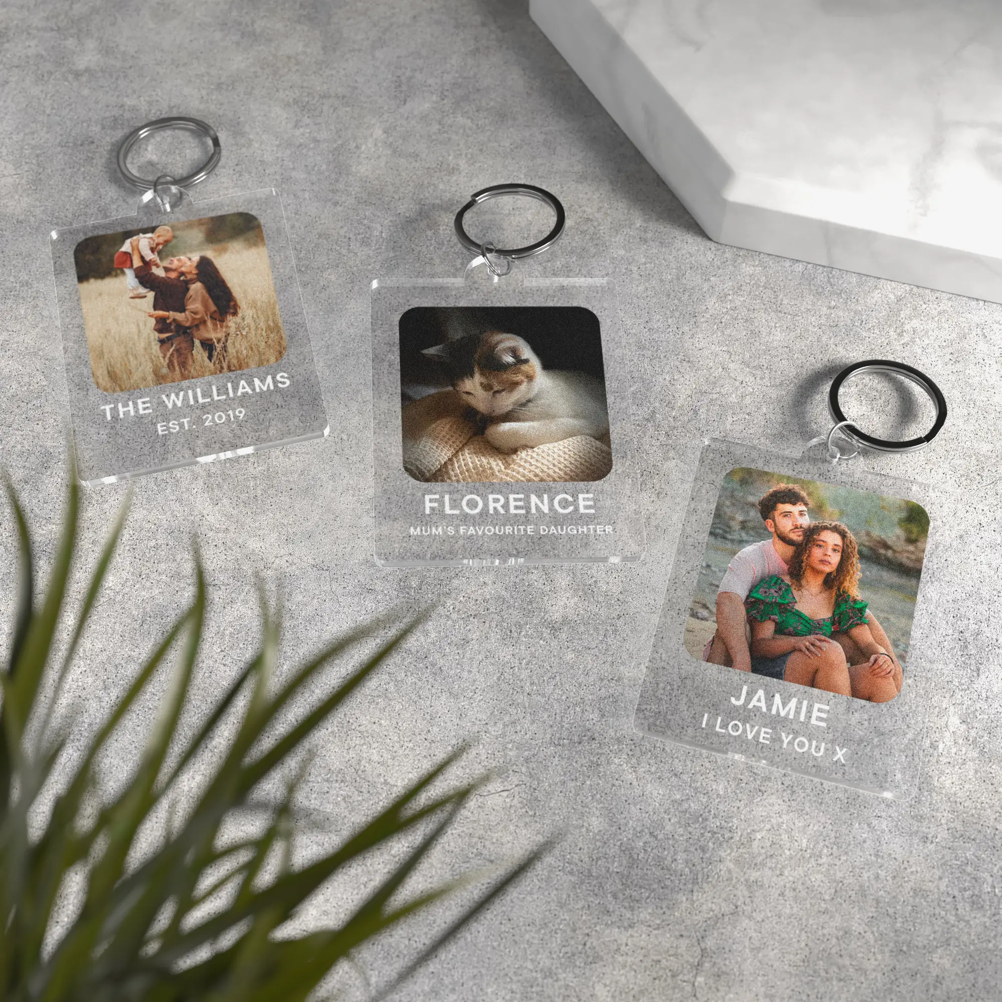Personalised Photo Acrylic Keychain, Any Photo And Any Text Keychain Accessory For Birthday, Anniversary, Christmas Gift