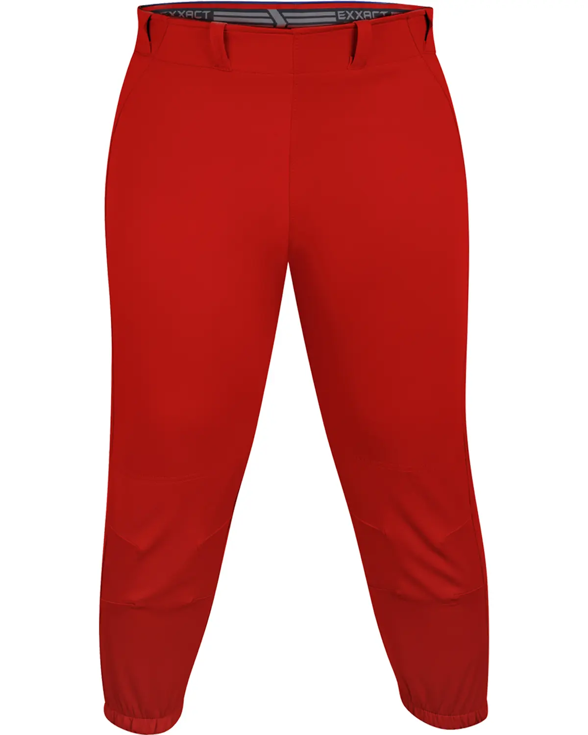 Exxact Sports Female Youth Low Waist Front Knicker Cut Baseball & Softball Pants - Poly-Spandex 4-Way Stretch Breathable All-Seasons Fabric, Reinforced Knees, Belt Loops, Adjustable Medium-Length Fit, Hand Wash Only, S/M Sizes, Fastpitch, Stretchability