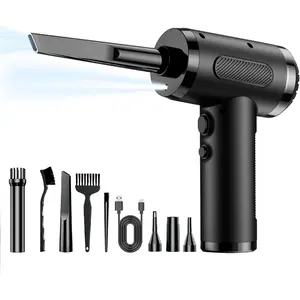 Compressed Air Duster, Electric Air Blower Cleaner with LED Light for Computer, Keyboard, Home, Car, Office, Rechargeable Portable and Cordless Handheld Mini Blower for Inflatable Bed Ball