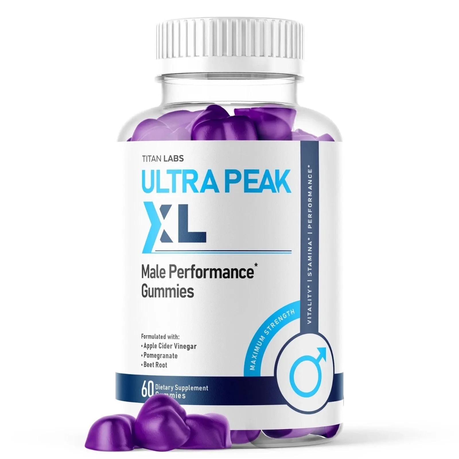 (1 Pack) Ultra Life XL Dietary Supplement Gums - Advanced Support Wellness Formula, 60 Natural Source Gummies, Prop 65 Safe