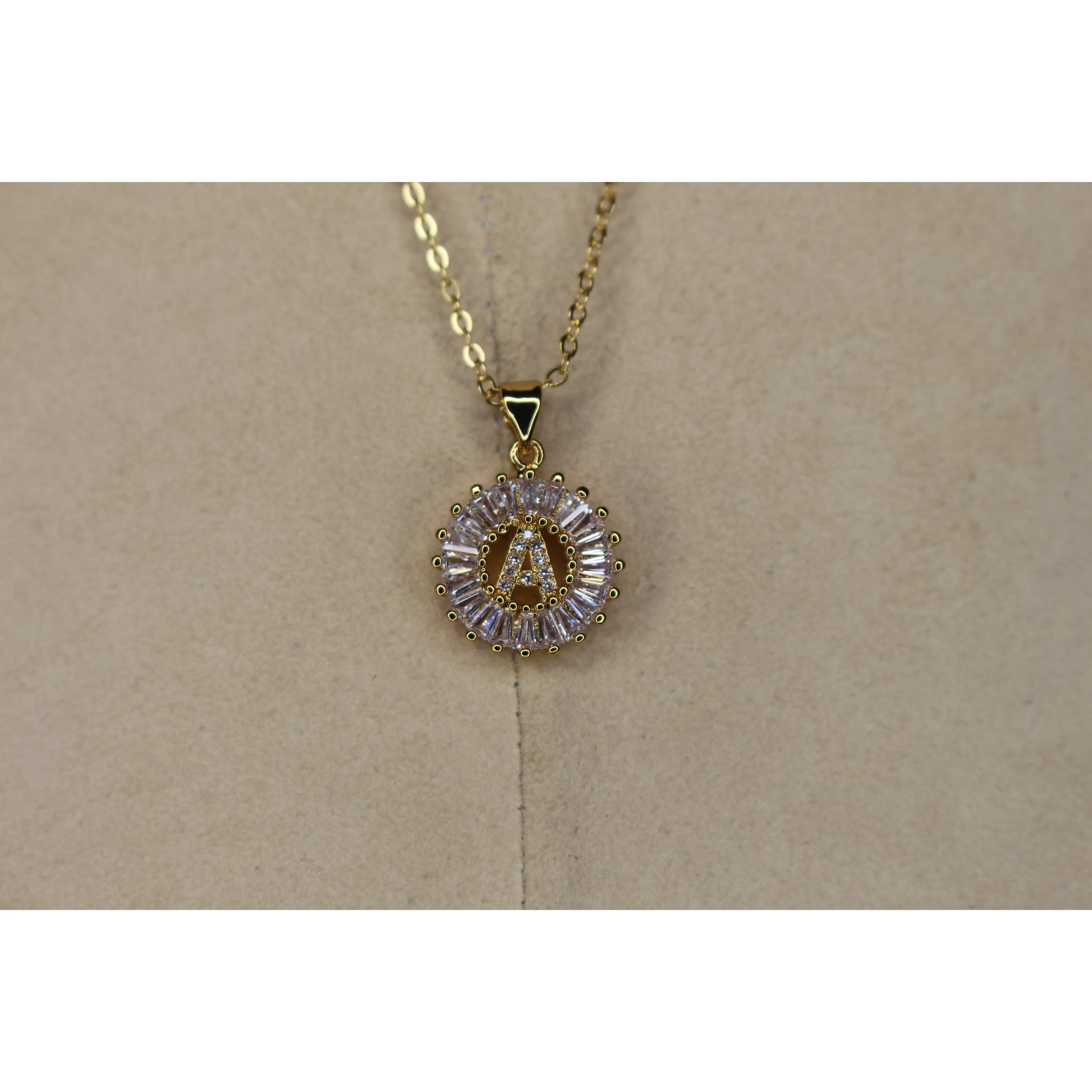 Baguette Initial Necklace