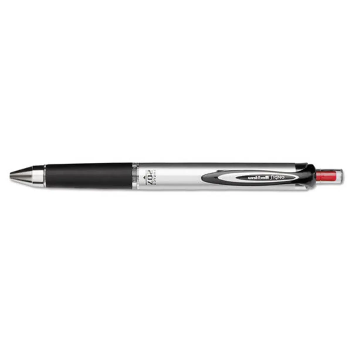 Uni-Ball 207 Impact Retractable Gel Pen (UBC Model) - 1 mm Bold Red Ink 1mm Pens, Black & Red Barrel, Fraud-Proof Design, Comfortable Rubber Grip, Auto-Retractable Tip, Document Fraud Prevention, Gel Pens, Prevents Check And Document Fraud