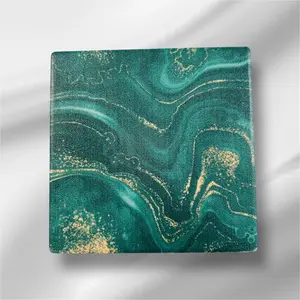 Green Ceramic Coaster set of 4