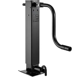 VEVOR Heavy-Duty Trailer Jack, 12, 000 lbs Load Capacity, Sidewind Square Direct Weld-on Trailer Jack with Handle Crank, Adjustable Drop Leg, 26-Inch Travel for Lifting RV, Utility, Yacht Trailers