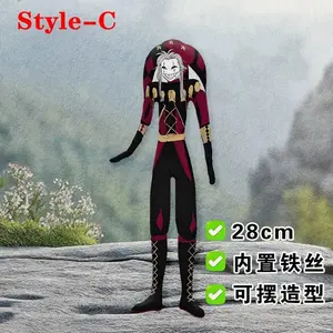 28cm Flexible With Body Wire Funny Anime The Freak Circus Plush Toys Lovely Pierrot Character Figure Plushie Doll Desk Decor