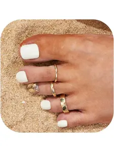 3Pcs Toe Rings for Women Non Tarnish 14K Gold Filled Toe Rings Set Daisy Flower Hug CZ Band Adjustable Toe Ring Summer Beach Foot Jewelry Solitaire Stackable Statement Multi Ring