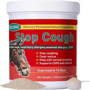 Horse Supplements Powder Supports Horses with Stable Coughs, Respiratory Allergies, Seasonal Allergies, COPD, 2.2 lbs, 70 Day Supply