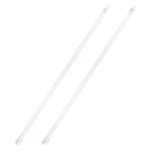 17 Inches 2 Pieces Blind Wand, Vertical Blinds Replacement Parts, Tilt Wand Replacement, Clear Blind Rod with Hook and Grip, Plastic Blind Opener, Long Window Blind Stick Tilt Rod