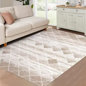 GARVEE Modern Moroccan Machine Washable Area Rugs - Non-Slip, Stain Resistant, Geometric Patterns in Various Sizes and Colors for Home Decor, Living Room, Bedroom, and Entryway