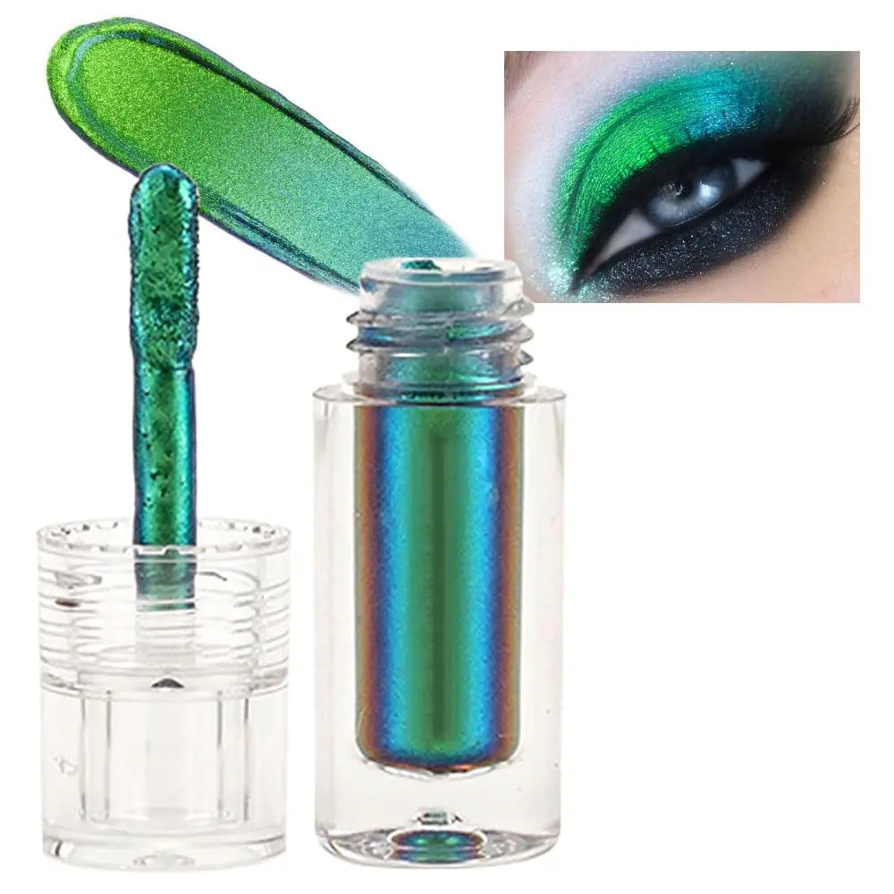 MultiChrome Chameleon Liquid Eyeshadow (#01 Green Gold) - High Pigment Density, Glossy Metallic Glitter, Multi-Dimensional Chrome Finish, Colored Pigment Makeup, Green Gold (#01)