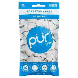 The PUR Company Chewing Gum, Peppermint, 55 Pieces, 2.72 oz (77 g)