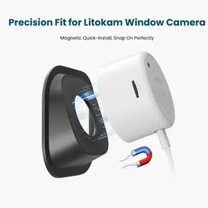 Window Mount for Litokam Window/pet Camera, adjustable angle, no screws required, no mirror image, adhesive, damage free installation for outdoor surveillance, window/door mount