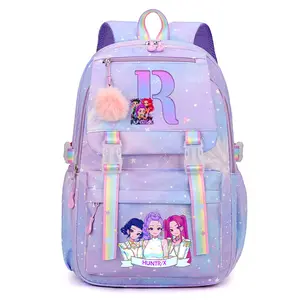 2026 New KPop Demon Hunters Letter Printed Backpack Casual Large Capacity Backpack