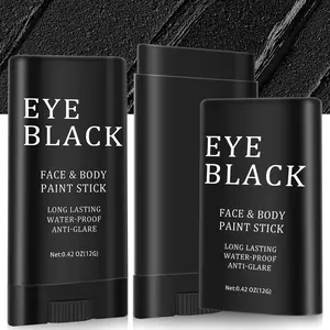 Eye Black Stick for Sports Anti-Glare - Football, Baseball, Softball Face Body Paint - Sweat-Proof, Smooth, Long Lasting Full Coverage Halloween Makeup for Adults and Kids (2 PCS)