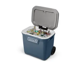 Coleman 316 Series 60QT Hard Chest Wheeled Cooler, Lakeside Blue