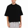 Cropped Oversized Heavyweight Tee Menswear 100% Cotton 7 Oz Classic Fit Made In USA Raw Cropped Bottom