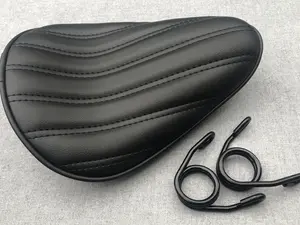 Black Tuk and Roll Solo Seat Harley chopper bobber xs650 sportster cb750 triumph dyna softail Spring Universal solo seat