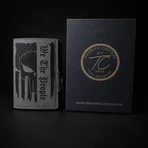 We The People Skull American Flag RFID Pop Up Wallet